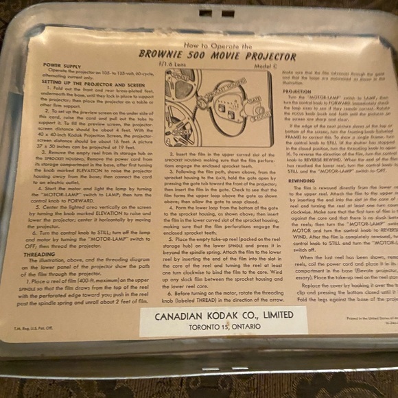 Eastman Kodak Company Circa 1950s, 8mm Movie Projector vintage - Picture 4 of 6